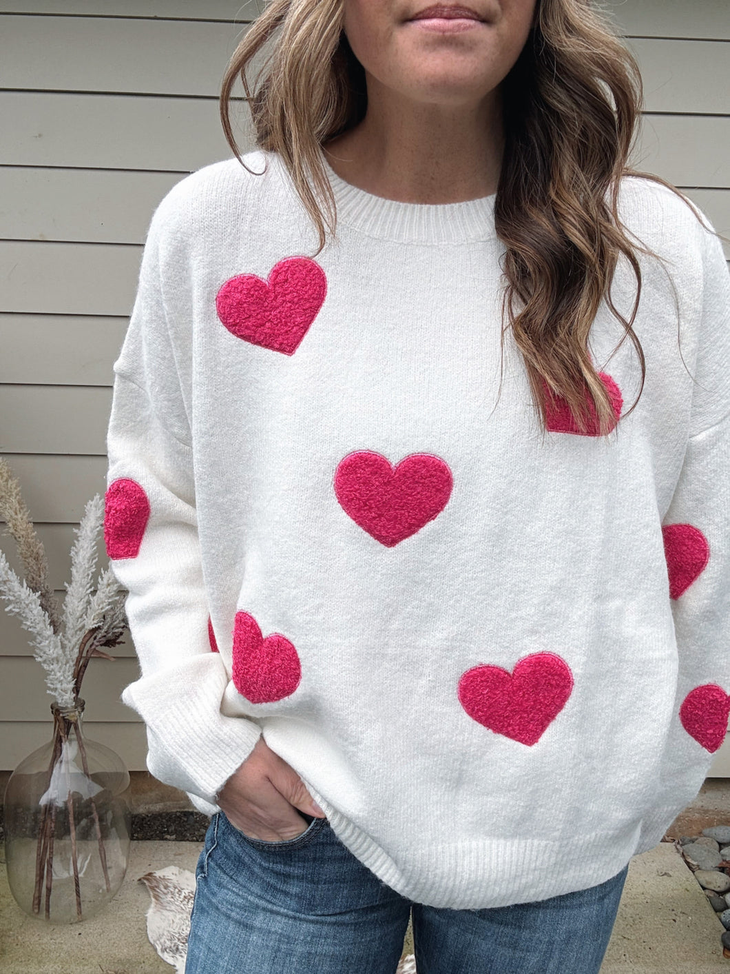 Long Sleeve Heart Sweater