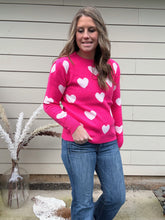 Load image into Gallery viewer, All Over Heart Sweater
