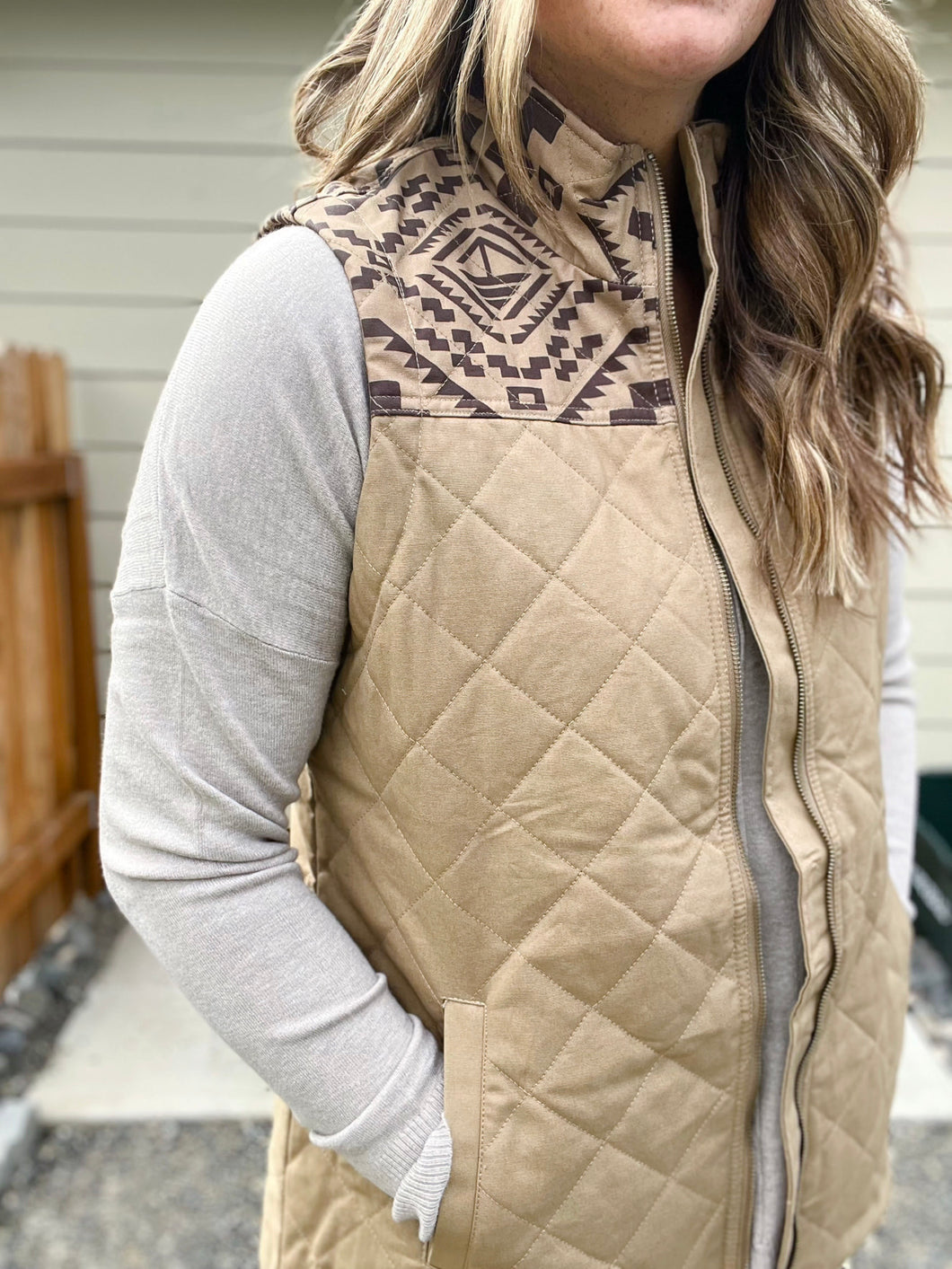 Brown Aztec Vest