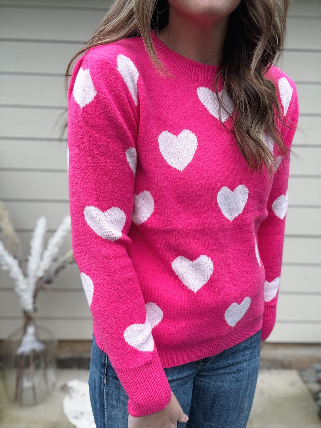 All Over Heart Sweater