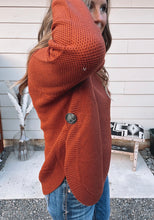 Load image into Gallery viewer, Buffalo Button Knit Top Rust
