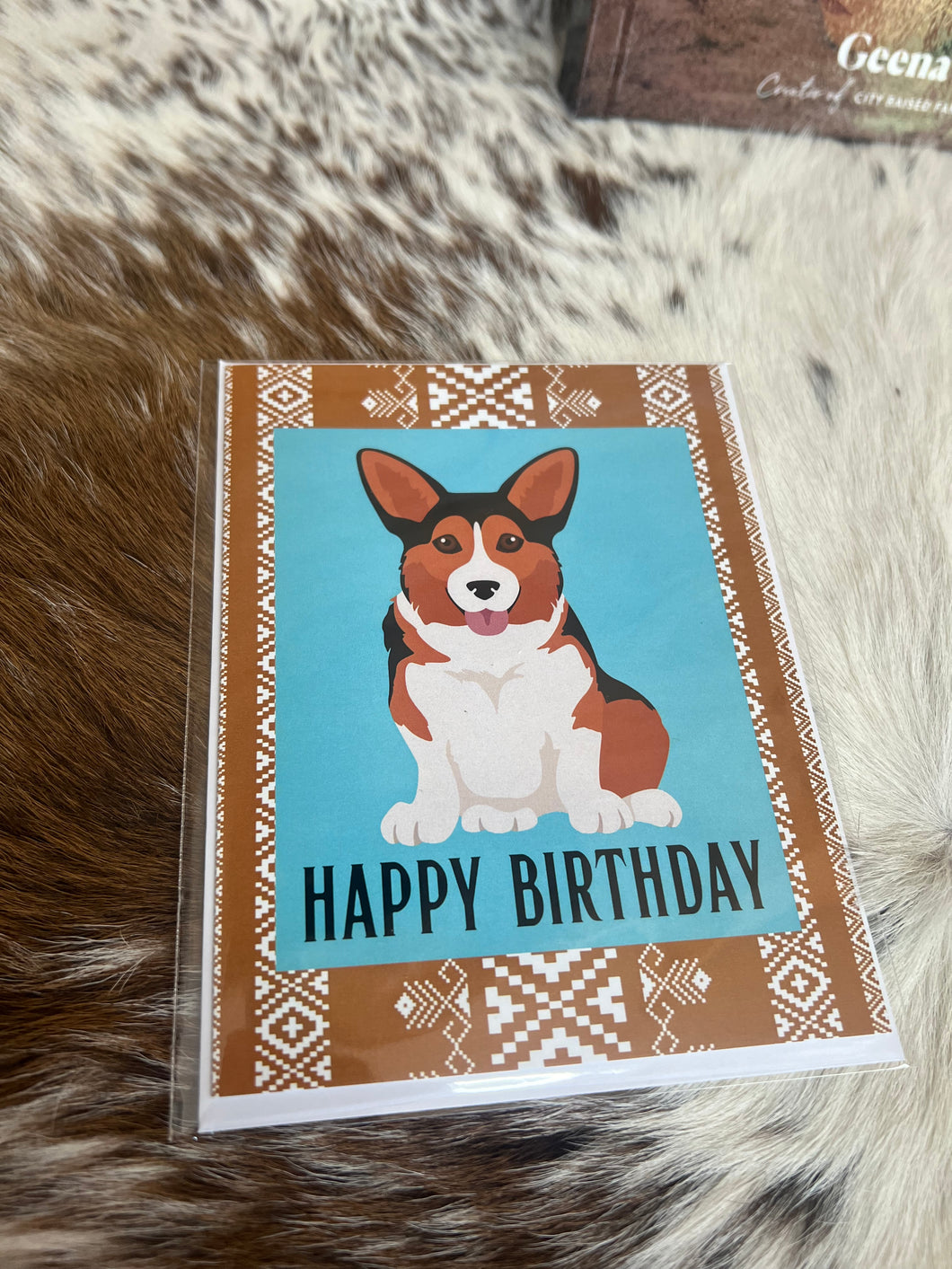 Corgi Happy Birthday Blank Card