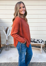 Load image into Gallery viewer, Buffalo Button Knit Top Rust
