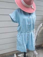 Load image into Gallery viewer, Stripe Denim Romper
