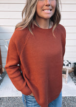 Load image into Gallery viewer, Buffalo Button Knit Top Rust
