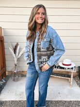 Load image into Gallery viewer, Denim Aztec Jacket
