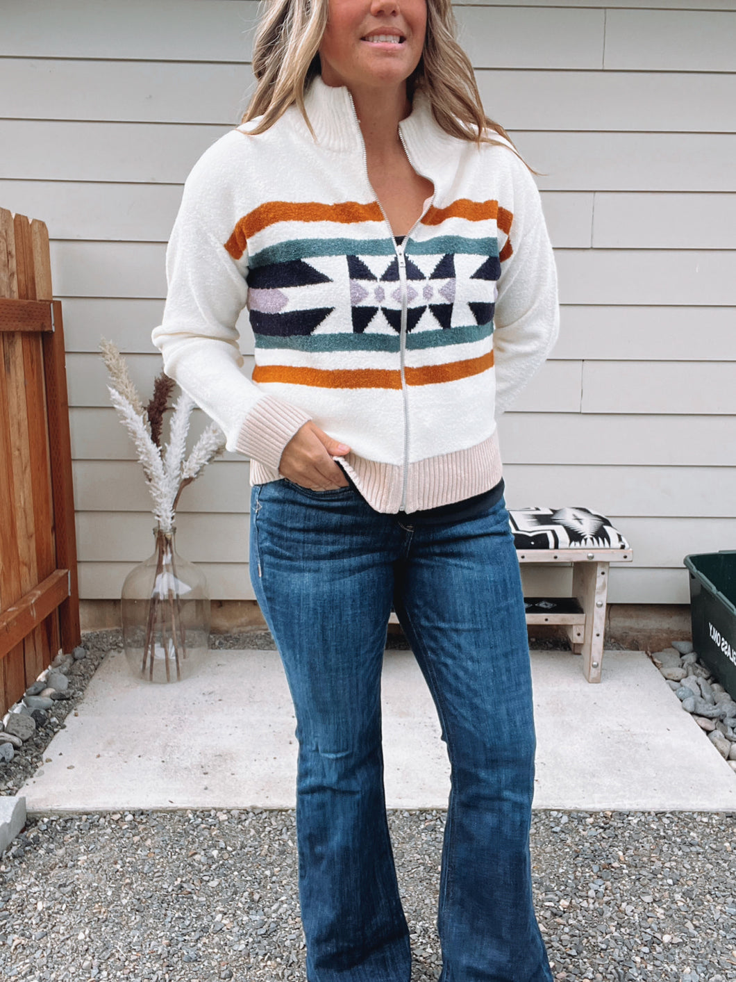 Aztec Zip Sweater