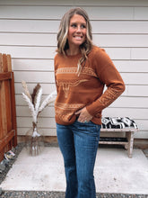 Load image into Gallery viewer, Cinnamon Longhorn Sweater
