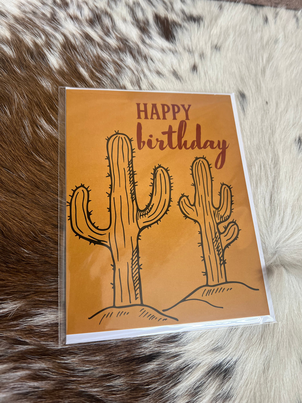 Birthday Cactus Card Blank