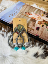 Load image into Gallery viewer, Turquoise Accent Hoop

