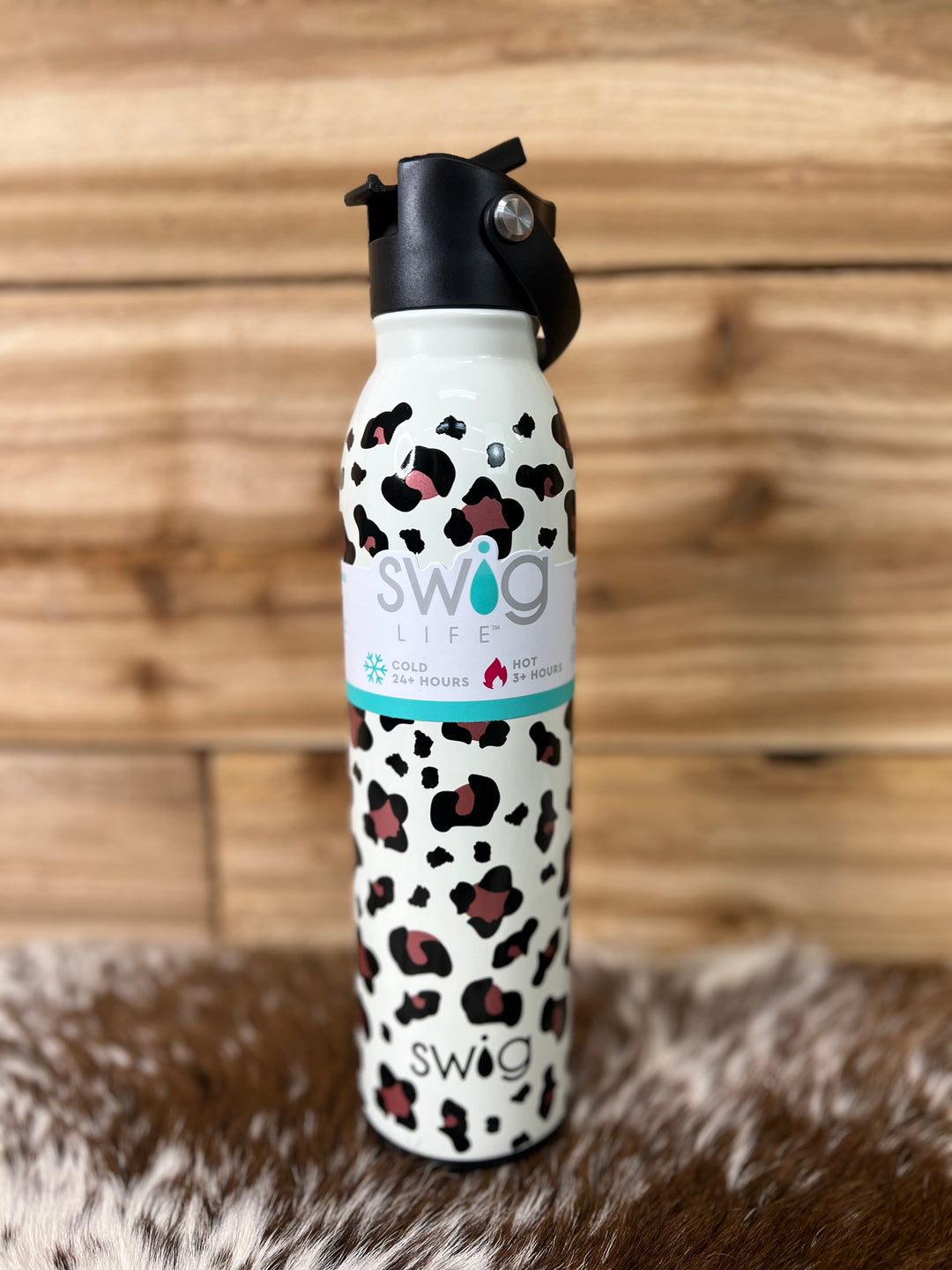 Swig 20oz Flip & Sip Bottle Luxy Leopard